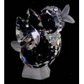 Optic Crystal Duck Figurine w/ Frosted Beak & Frosted Feet
